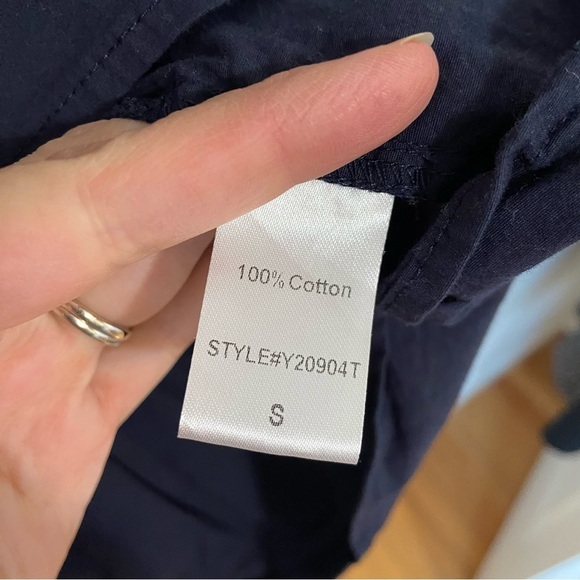 Tuckernuck Pomander Place Navy Blue Cotton Poplin Kenzo Mini Dress Long Sleeve S - Picture 9 of 11